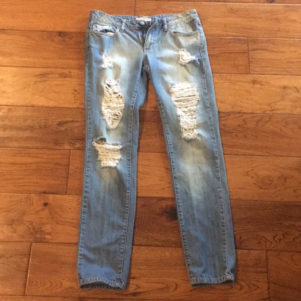 Forever 21 Distressed Skinny Jeans